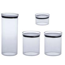 Kit 4 Potes De Alimentos Organizador Empilhável Hermético Paramount Kit 4 Potes De Alimentos Organizador Empilhável Hermético Paramount