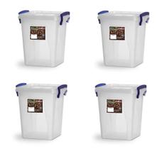 Kit 4 Potes De Mantimento Transparente Com Trava 2,1l N481