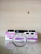 Kit 4 Potes de Vidro 180ml Transparente com Tampa Rosca para Temperos Cozinha