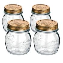 Kit 4 Potes de Vidro Quattro Stagioni 250 ml Para Conservas e Afins COM Tampa Original Kit 4 Potes de Vidro Quattro Stagioni 250 ml Para Conservas e Afins COM Tampa Original