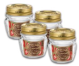 Kit 4 Potes de Vidro Quattro Stagioni 80 ml Para Conservas e Afins COM Tampa Original Kit 4 Potes de Vidro Quattro Stagioni 80 ml Para Conservas e Afins COM Tampa Original