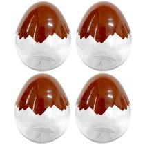 Kit 4 Potes Formato Ovo tampa rosca p/ Cesta páscoa 1 Litro Kit 4 Potes Formato Ovo tampa rosca p/ Cesta páscoa 1 Litro