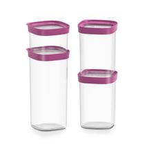 Kit 4 Potes Hermético Para Macarrão E Mantimento Modulus 110 -