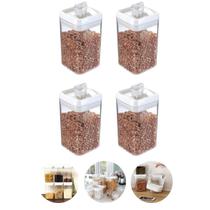 Kit 4 Potes Herméticos 2,3L Alimentos Mantimentos Cozinha Organização