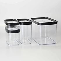 Kit 4 Potes Herméticos 4000ml,1500ml,1000ml e 450ml Kit 4 Potes Herméticos 4000ml,1500ml,1000ml e 450ml