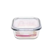 Kit 4 Potes Herméticos De Vidro Borosilicato Quadrado 800ml