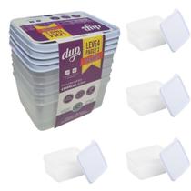 KIT 4 Potes Herméticos Essencial Dup 500ml Cristal Micro-Ondas Lava-Louças Freezer Bpa Free KIT 4 Potes Herméticos Essencial Dup 500ml Cristal Micro-Ondas Lava-Louças Freezer Bpa Free