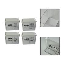 Kit 4 Potes Herméticos Organizadores Alimentos Sabão 370ml Kit 4 Potes Herméticos Organizadores Alimentos Sabão 370ml