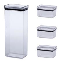 Kit 4 Potes Herméticos Retangular Lumini 1951 Paramount Kit 4 Potes Herméticos Retangular Lumini 1951 Paramount