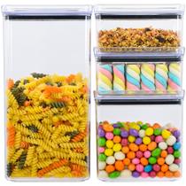 Kit 4 Potes Herméticos Retangular Organizacionais Temperos Kit 4 Potes Herméticos Retangular Organizacionais Temperos