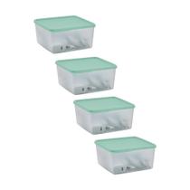 Kit 4 Potes Herméticos Tupperware Basic Line Transparente 2,5L Kit 4 Potes Herméticos Tupperware Basic Line Transparente 2,5L