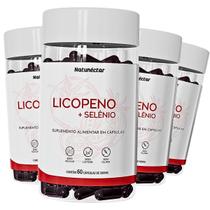 Kit 4 Potes Licopeno Suplemento Alimentar Natural Extrato Seco Vitamina Selênio Frascos 240 Cápsulas Natunéctar Original Kit 4 Potes Licopeno Suplemento Alimentar Natural Extrato Seco Vitamina Selênio Frascos 240 Cápsulas Natunéctar Original