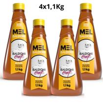 Kit 4 potes mel uso gourmet chef baldoni blend flores laranjeira e silvestre 1,1kg sabor equilibrado