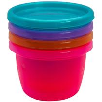 Kit 4 Potes Multiuso com Tampa Bebês 236ml Menina