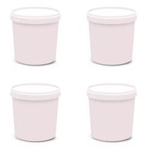 Kit 4 Potes Para Alimentos 1,2 Litros Branco Plástico