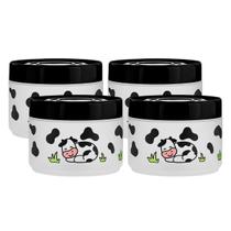 Kit 4 Potes Para Mantimentos 500ml Vaquinha Multiuso Cozinha
