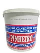 Kit 4 potes pasta gel desengraxante p/mãos c/microesfera Pinheiro 2,5kg