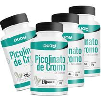 Kit 4 Potes Picolinato de Cromo Suplemento Alimentar 100% Natural Original Natunectar 240 Capsulas/ Comprimidos 500mg - Duom
