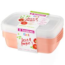 Kit 4 Potes Plástico 1,8L Pague 3 e Leve 4 Alimentos Praticos Economico Versatil Seguro Cozinha Micro Ondas Lava Louça BPA FREE