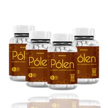 Kit 4 Potes Pólen Suplemento Alimentar Natural Imuno 100% Puro Abelha Natunectar 240 Capsulas - Natunéctar