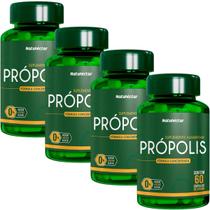 Kit 4 Potes Própolis Suplemento Natural Vitaminas Encapsulados Verde Seco Natunéctar 240 Capsulas