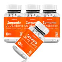 Kit 4 Potes Semente de Abobora Suplemento Alimentar 100% Natural Rico Em Vitamina Natunectar Original 240 Capsulas