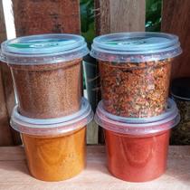 Kit 4 Potes Temperos Essencial na Cozinha