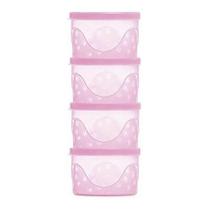 Kit 4 Potes Translúcidos Infantis 125ml - Adoleta