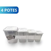 kit 4 potes tritec ideal para armazenamentos de alimentos kit 4 potes tritec ideal para armazenamentos de alimentos