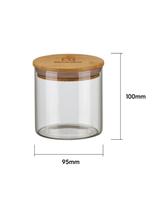 Kit 4 potes vidro com tampa bambu electrolux