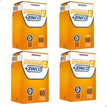 Kit 4 Potes Vitamina C + Zinco Natural Suplemento 100% Puro Natunectar Original 240 Capsulas Comprimidos Em Pó 500mg Kit 4 Potes Vitamina C + Zinco Natural Suplemento 100% Puro Natunectar Original 240 Capsulas Comprimidos Em Pó 500mg