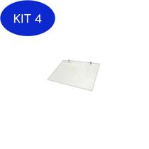 Kit 4 Prancheta Desenho Técnico Acrílico Transparente A4 -