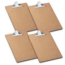 Kit 4 Prancheta Oficio C/ Prendedor Metal HDF 3020