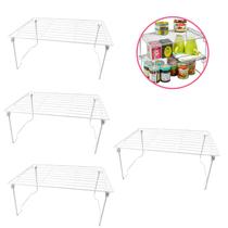 Kit 4 prateleira empilhavel dobravel de metal 39.8*19*23cm