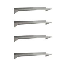 Kit 4 Prateleira Inox de Parede para Cozinha Comercial