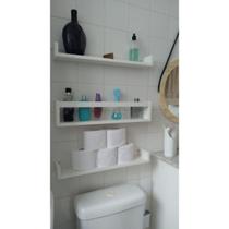 Kit 4 Prateleira Revisteiro E Estante U Nicho Decoração 55Cm