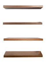 Kit 4 Prateleiras 100% MDF cor FREIJÓ SOFISTICADO 30x10x1,5cm + Suporte de instalação