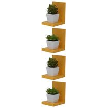 Kit 4 Prateleiras Buzios 15 X 12cm Amarelo Kit 4 Prateleiras Buzios 15 X 12cm Amarelo