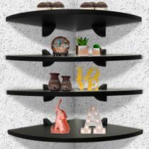 Kit 4 Prateleiras De Parede De Canto Organizadora P/ Quarto Sala Cozinha Em MDF 35 X 35 cm