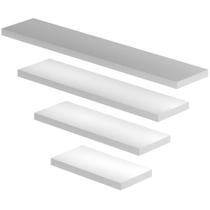 Kit 4 Prateleiras de Parede Nicho Multiuso 50, 40, 30 e 20cm em Mdf Resistente 15mm