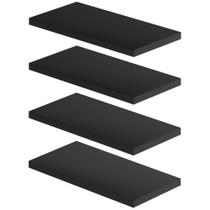 Kit 4 Prateleiras de Parede Nicho Multiuso Suporte Invisível 30x15cm em Mdf Resistente 15mm