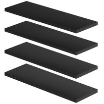 Kit 4 Prateleiras de Parede Nicho Multiuso Suporte Invisível 45x15cm em Mdf Resistente 15mm