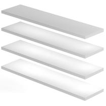 Kit 4 Prateleiras de Parede Nicho Multiuso Suporte Invisivel 60x10cm em Mdf Resistente 15mm