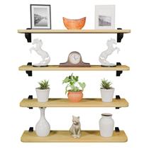 Kit 4 Prateleiras De Parede Para Livro Decorativa Ávila MDP 60cm x 15cm Jade