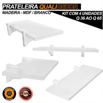 kit 4 Prateleiras Expositoras em Mdf Suporte Multiuso Decoração