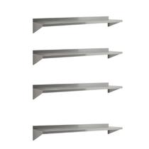 Kit 4 Prateleiras Inox Lisa Higiênica para Restaurante e Açougue Kit 4 Prateleiras Inox Lisa Higiênica para Restaurante e Açougue