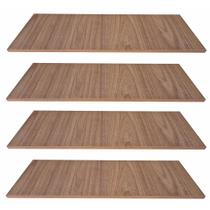 Kit 4 Prateleiras Mdf 50x25 Freijó Nicho Livros Revista Kit 4 Prateleiras Mdf 50x25 Freijó Nicho Livros Revista