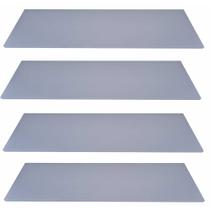 Kit 4 Prateleiras Mdf 55x25 Cinza Nicho Livros Revista