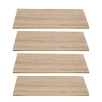 Kit 4 Prateleiras Mdf 65x20 Carvalho Nicho Livros Revista