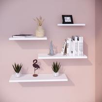 Kit 4 Prateleiras MDF Branco Decore Organize e Transforme